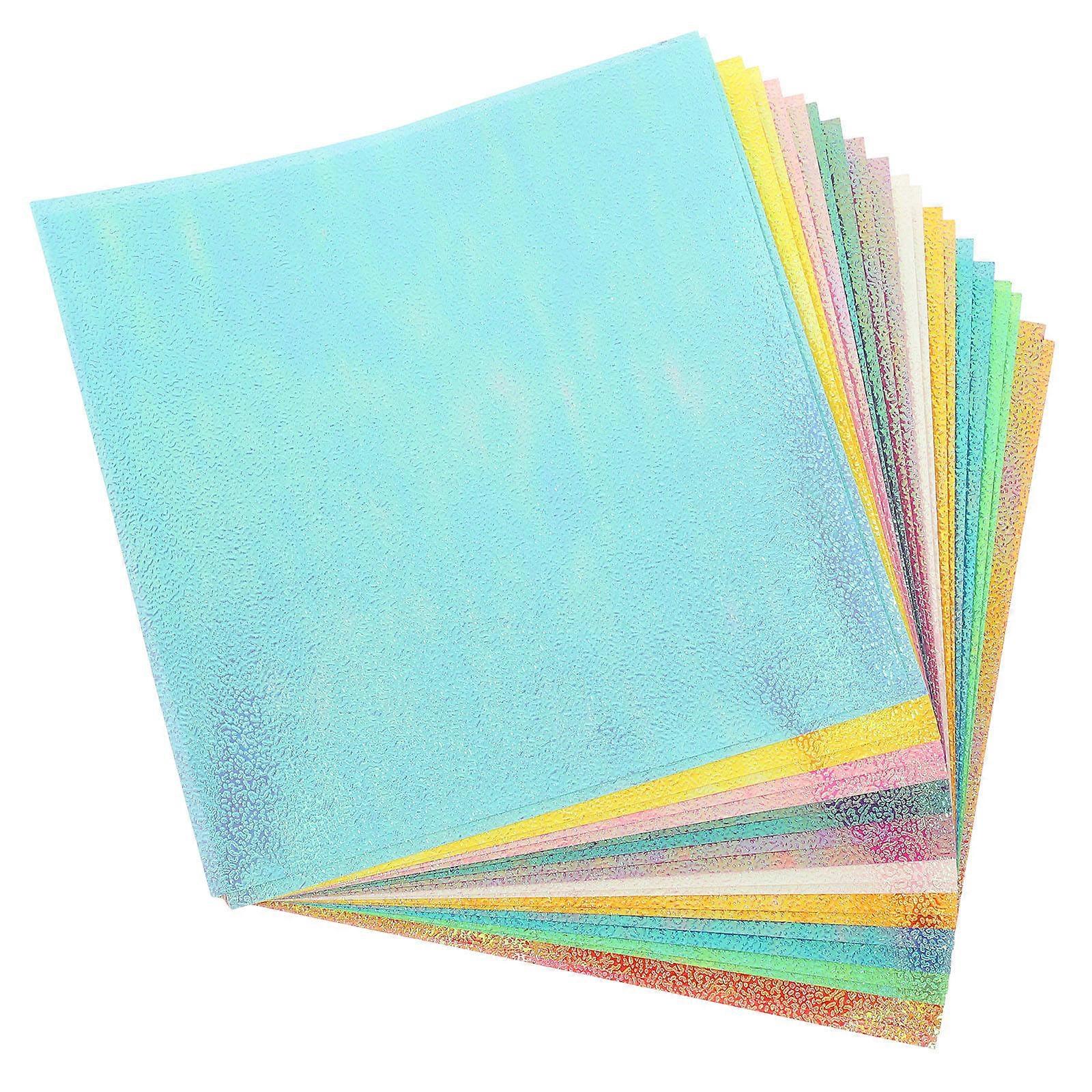 20Sheets Shimmer Origami Paper for Handwork Kids Pearlescent Folding Paper