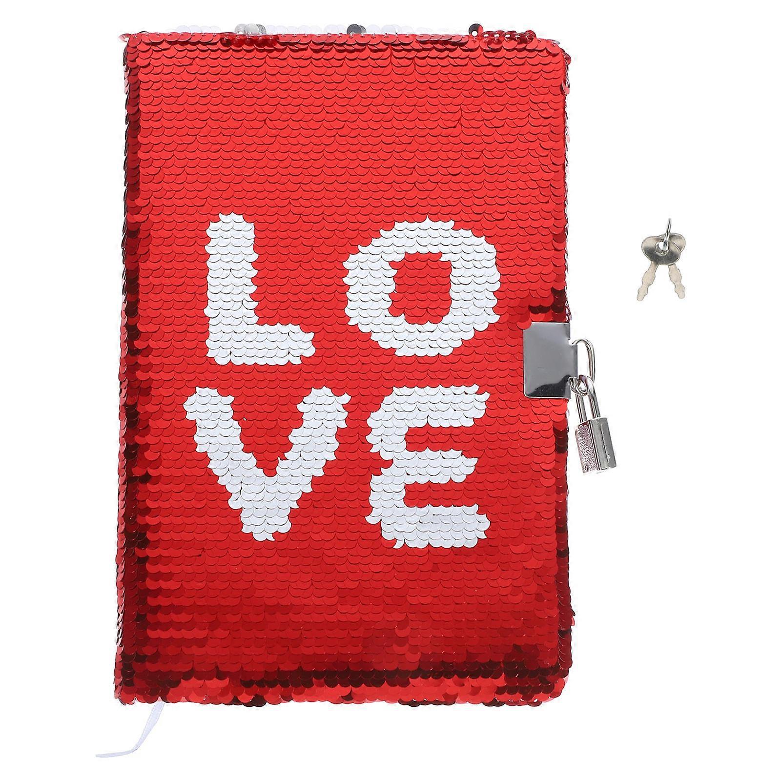 Business Sequin Notebook with Lock for Convenient Use 1 Notepad