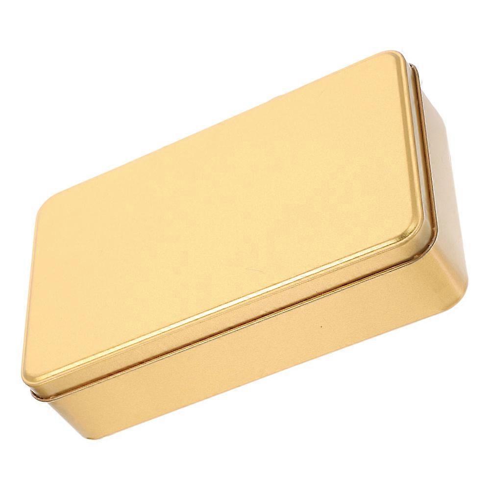 Rectangular Tinplate Box with Lid 4Pcs for Candy Storage and Packaging