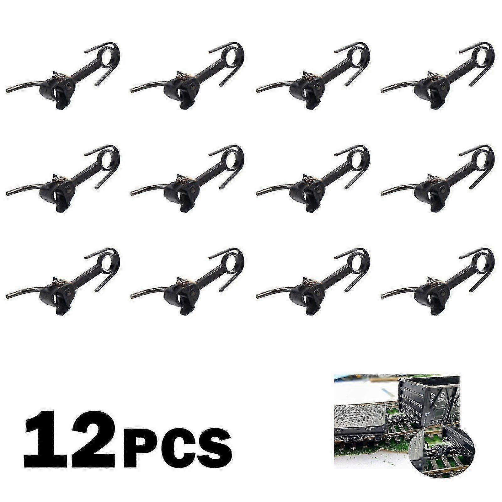 12x Model Couplers HO scale 1:87 Model Train Knuckle Spring Coupler Coupling Udf