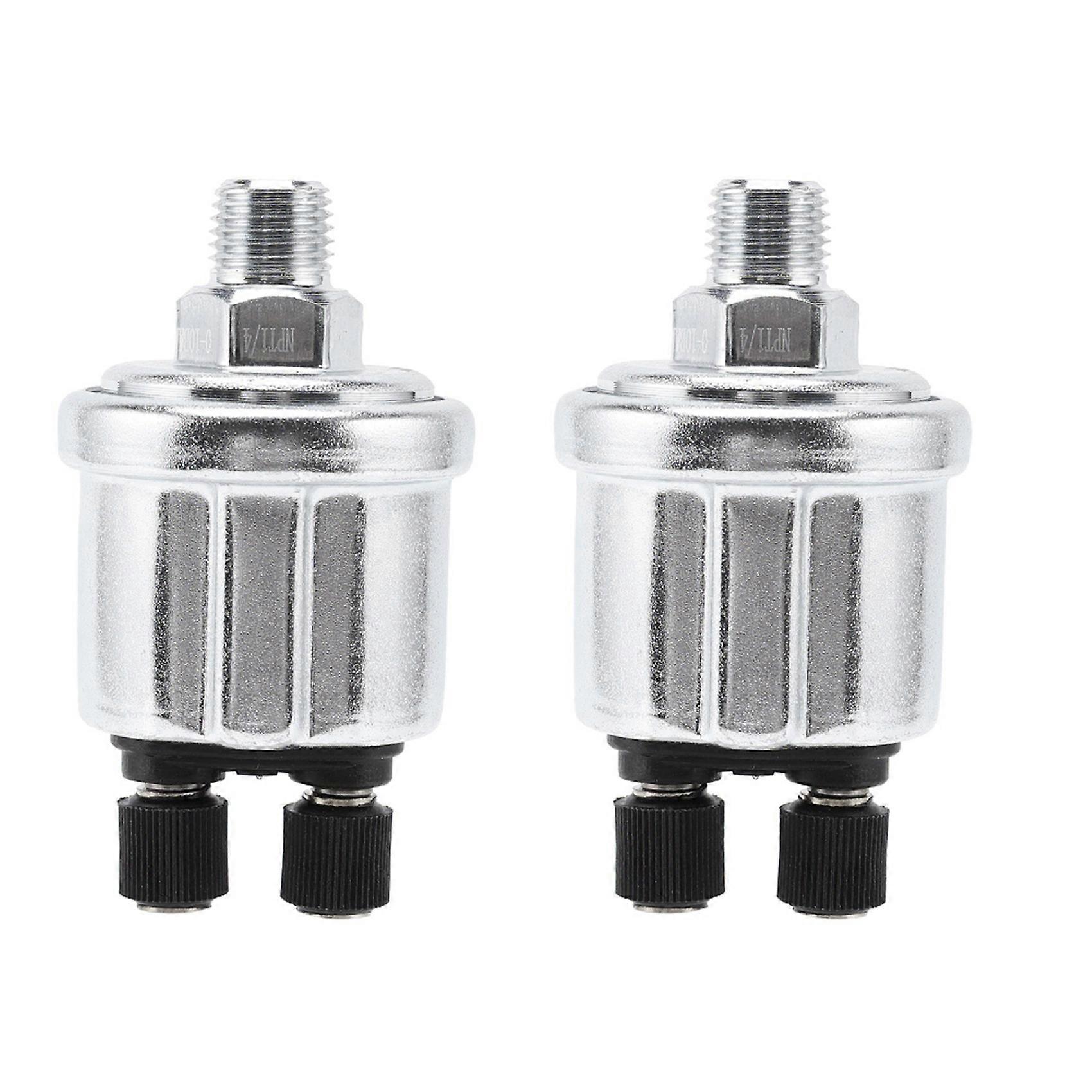 2X VDO Oil Pressure Sensor 1/4NPT 13mm 0-10Bars Genset Part Pressure Measuring Instruments Alarm Generator Sensor
