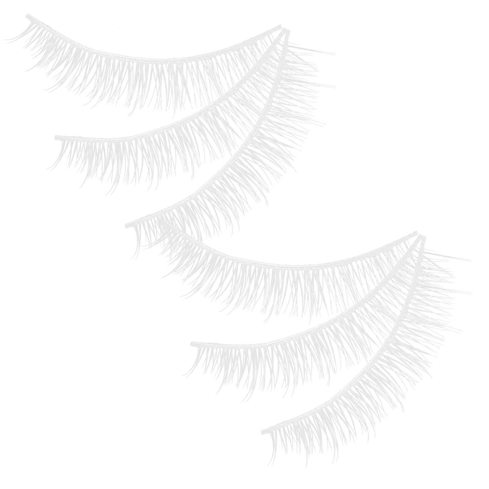 False Eyelashes White Lash Extensions for Decor 3Pairs