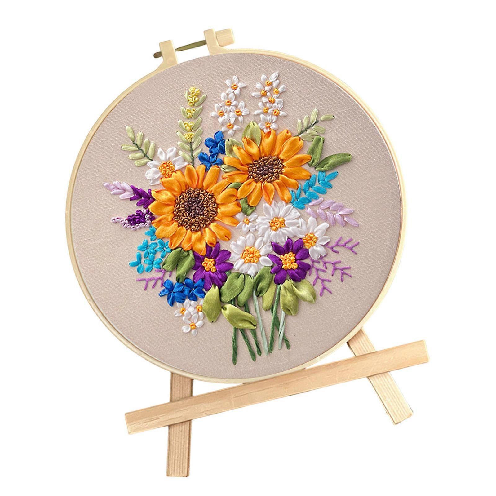 Multipurpose Florals Embroidery Bag Offering Personalize Designs for Crafting Projects and Practical Storage Multicolor