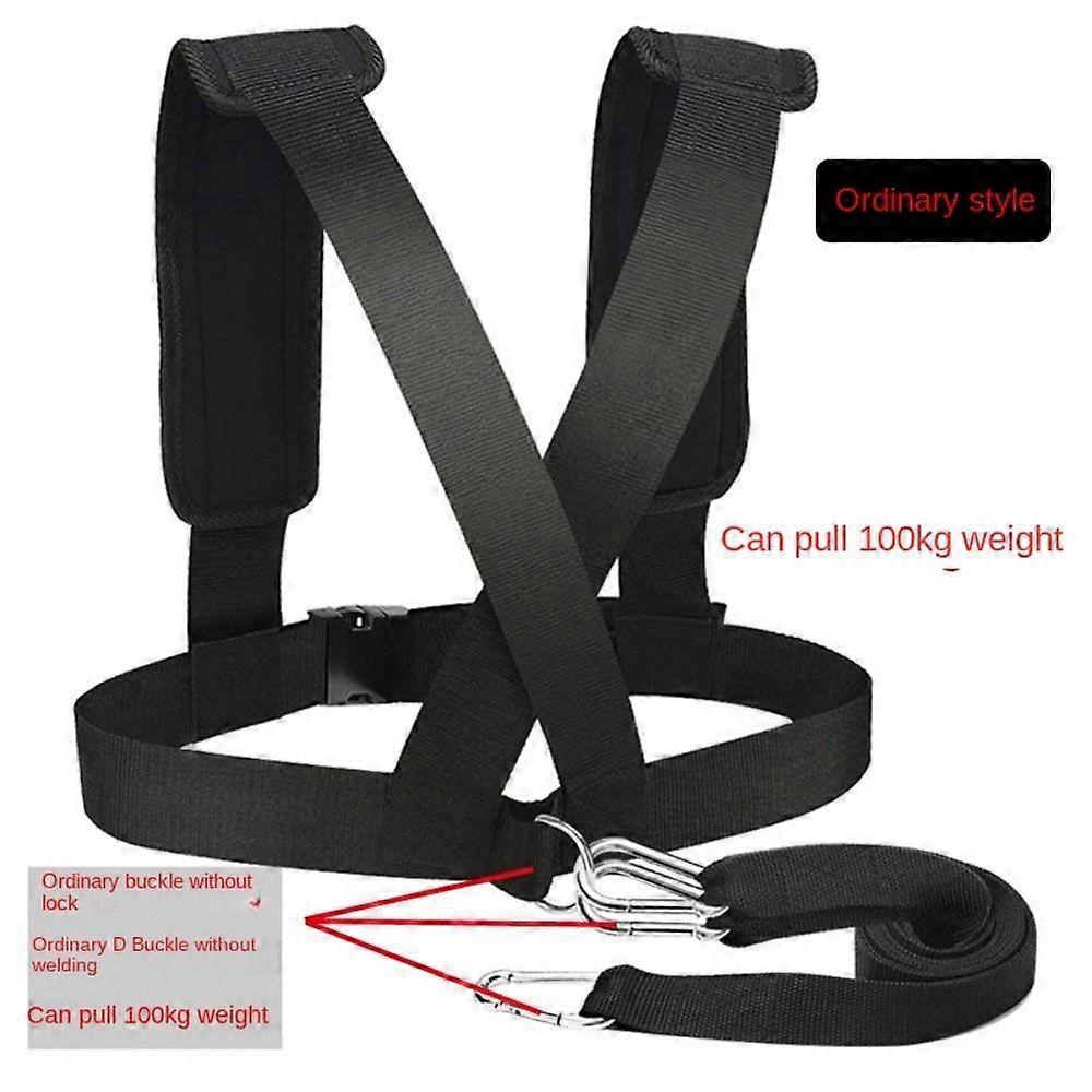 Load Carrier Pull Sled Drag Shoulder Harness Weight Training Workout Strap  Running