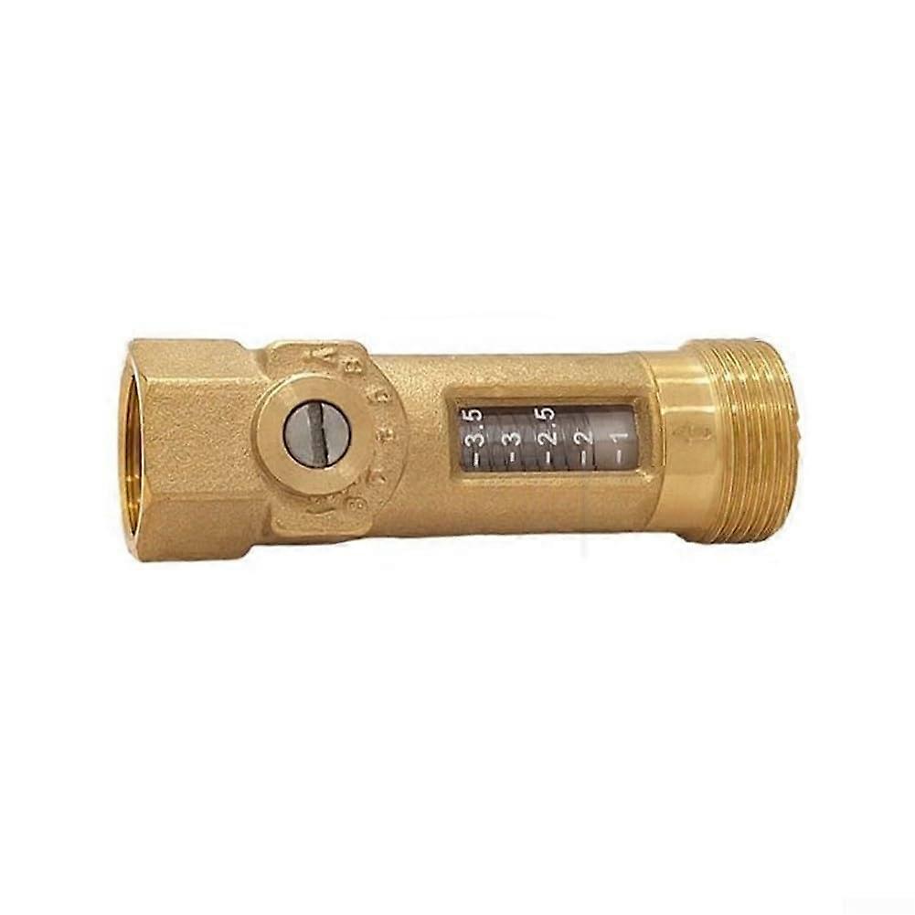 Brass Flow Meter Adjustable Control Valve DN15 DN20 with Clear Rate Display for Water Systems