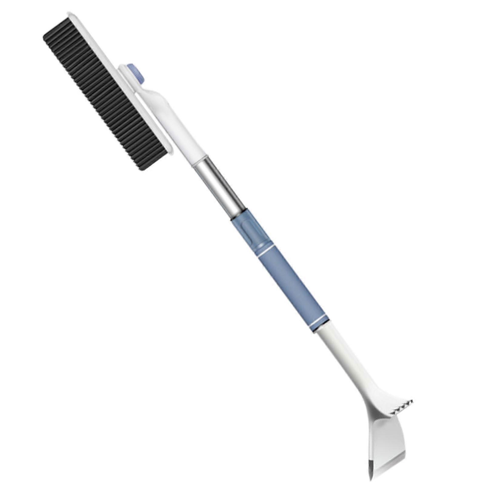 Car Snow Brush with Ice Scraper, 2 in 1 Design, Ergonomic Foam Grip, Blue, 77cm for Winter Vehicle Use