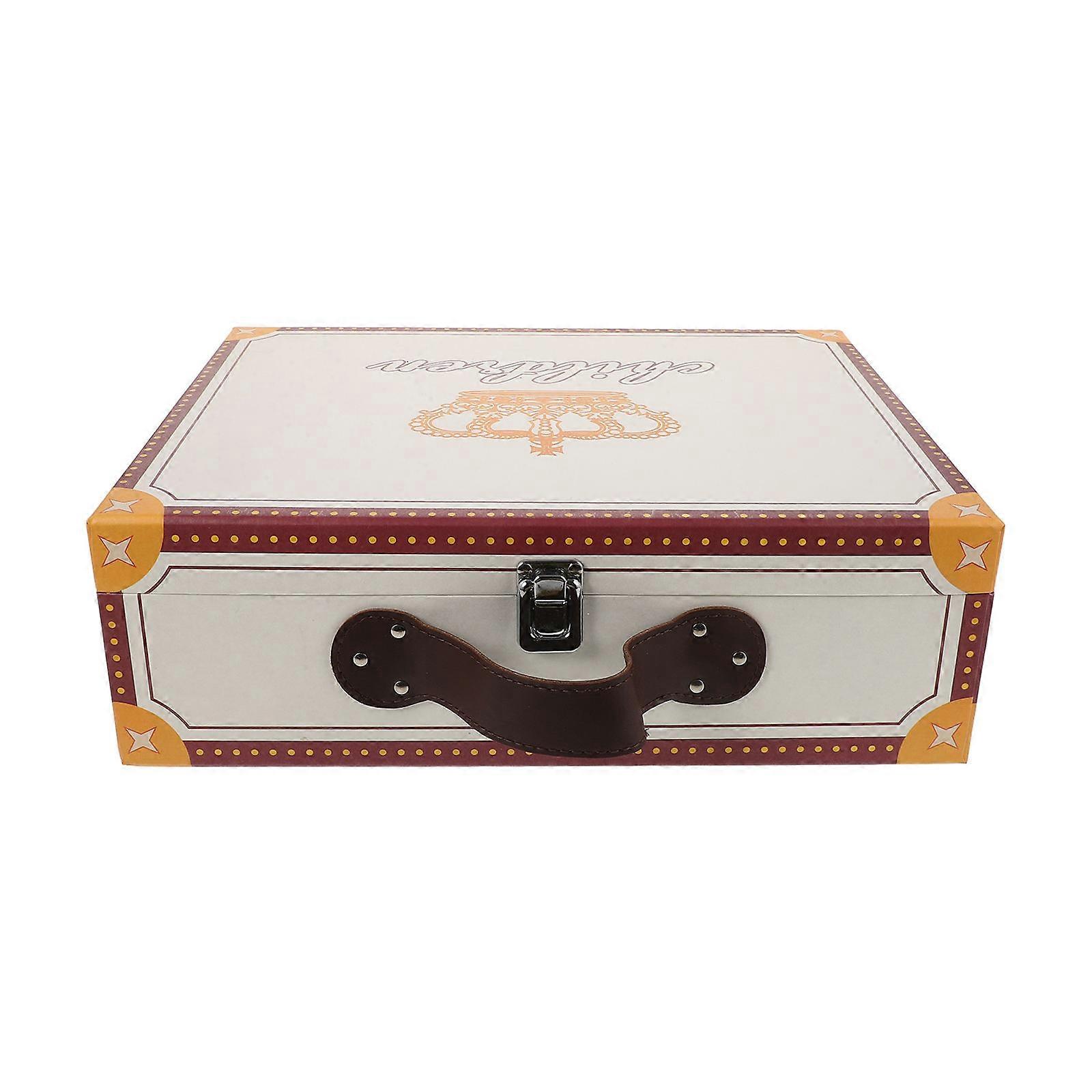 Small Handheld Suitcase Paper Gift Box for Storage Use Multi Color