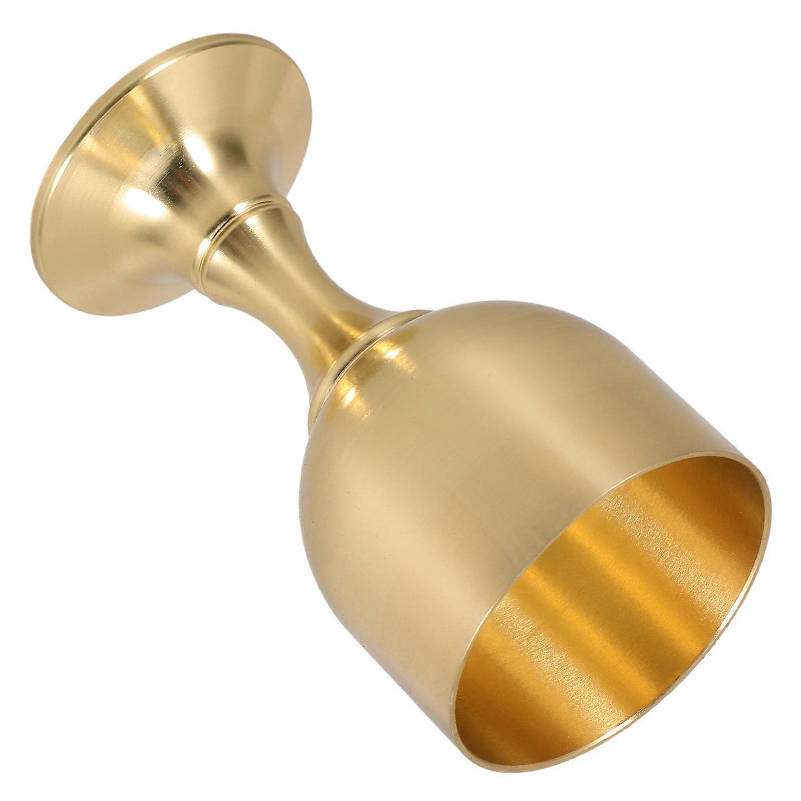 Metal Goblet for Wine Tasting Golden Vintage Copper Liquor Cup