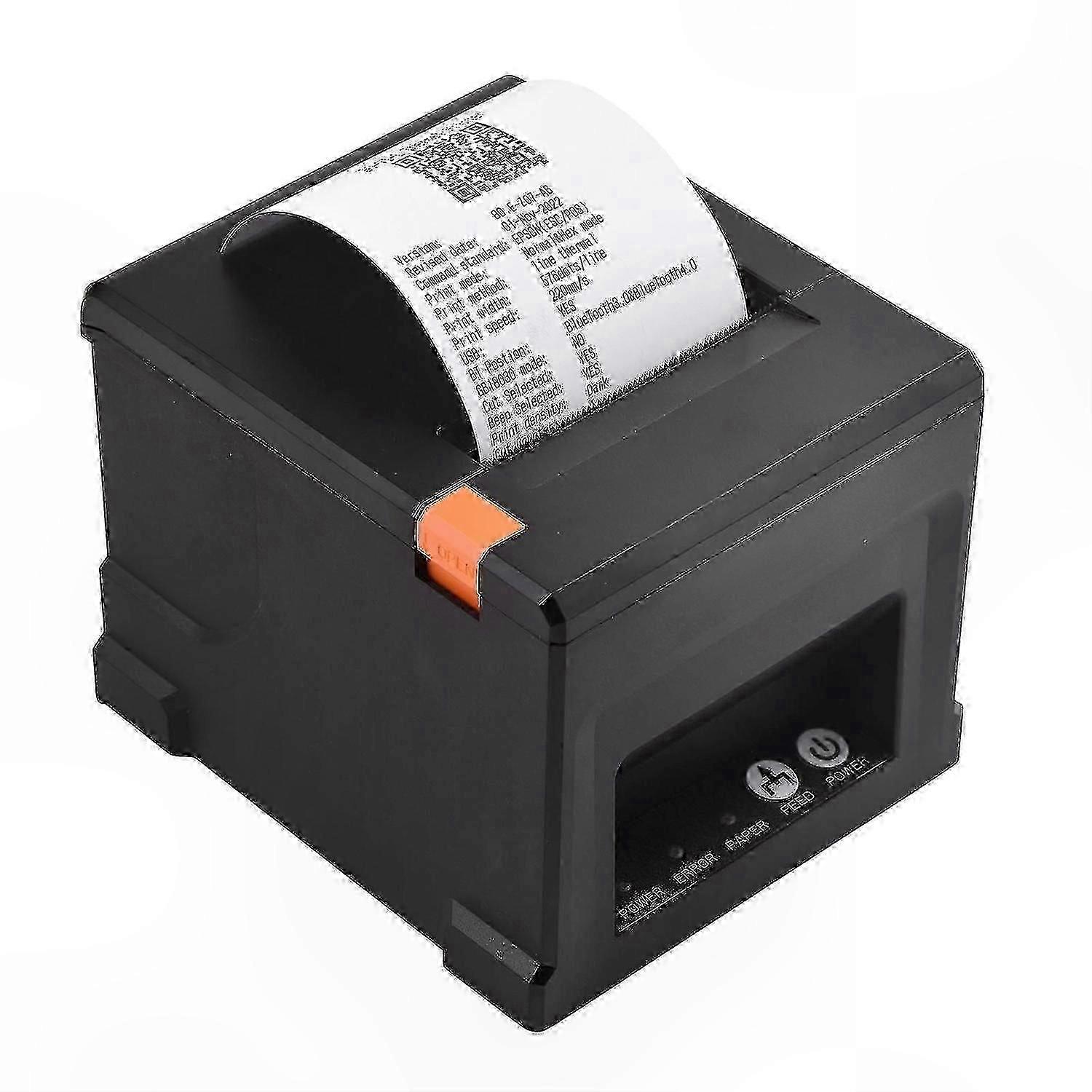 Thermal Receipt Printer, 80mm USB LAN Auto Cutter for POS Systems Fast Printing Speed