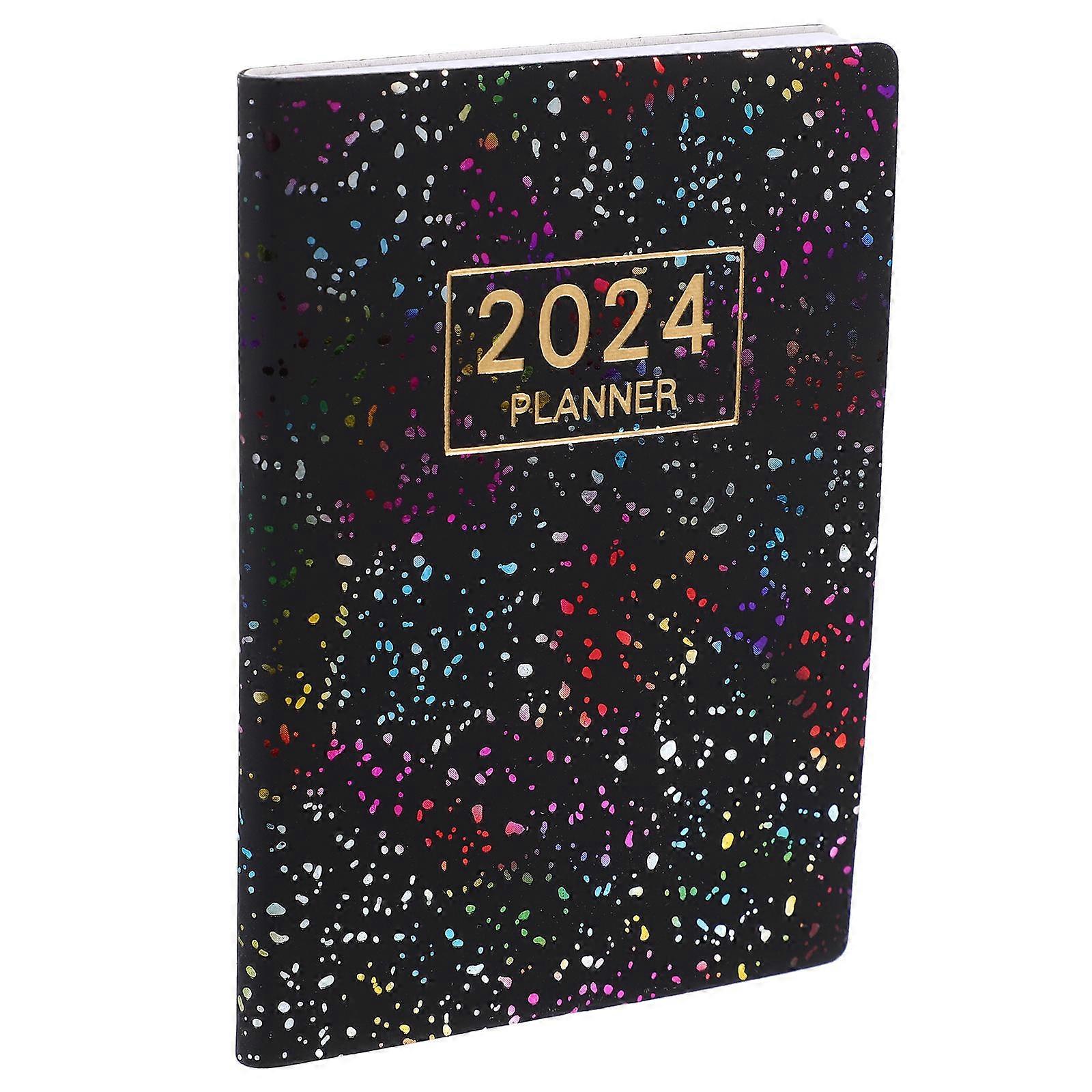 Black Mini Planner Portable Planner Book for Writing Office Use