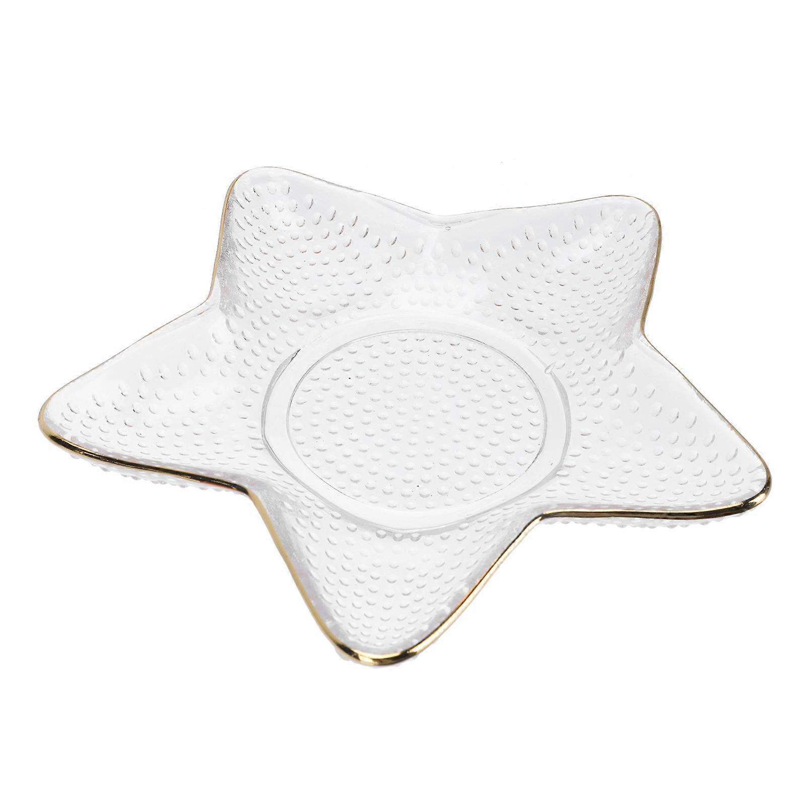 Glass Fruit Storage Plate Tableware for Home Use Transparent Crystal Material Featuring Fruit Storage Function 1Pcs