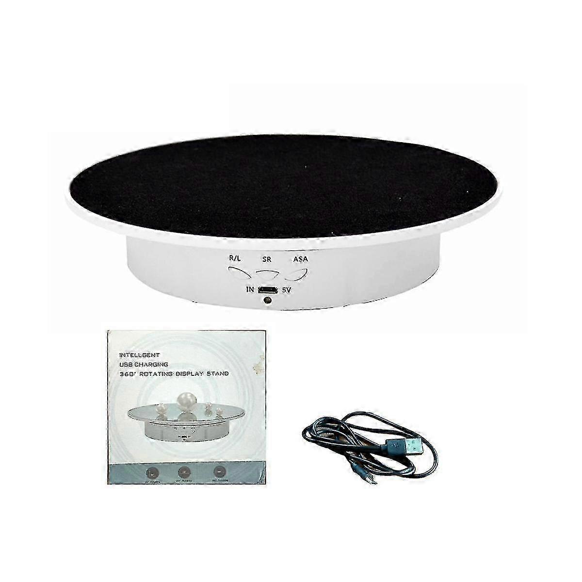 Rechargeable Automatic Revolve Live Jewelry Artifacts Video Electric Rotational Table Panoramic Display Table, E 25-26