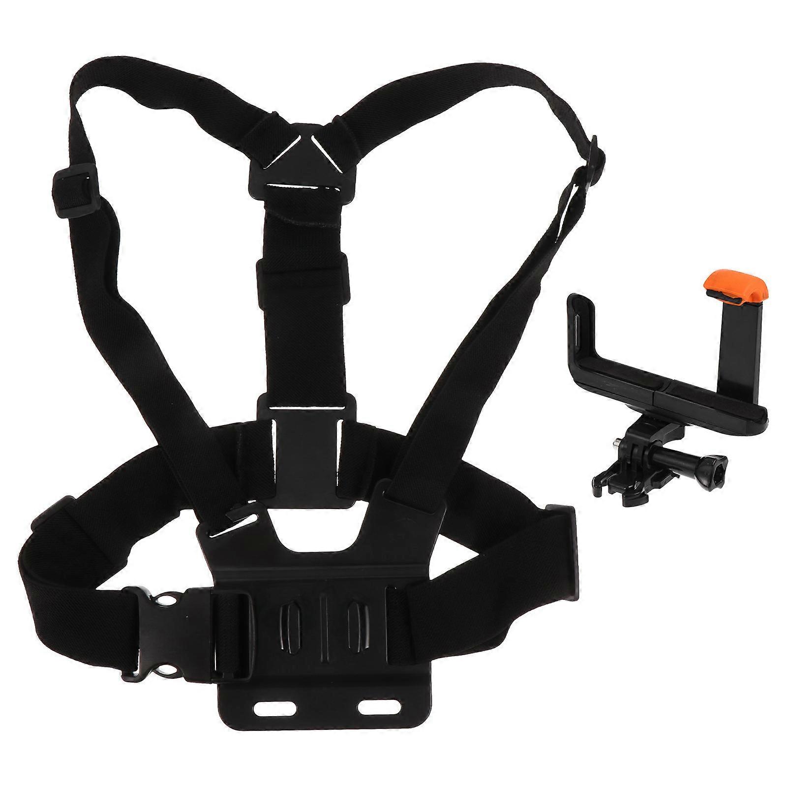 Black Camera Carrying Chest Harness for Camera Use Adjustable Strap