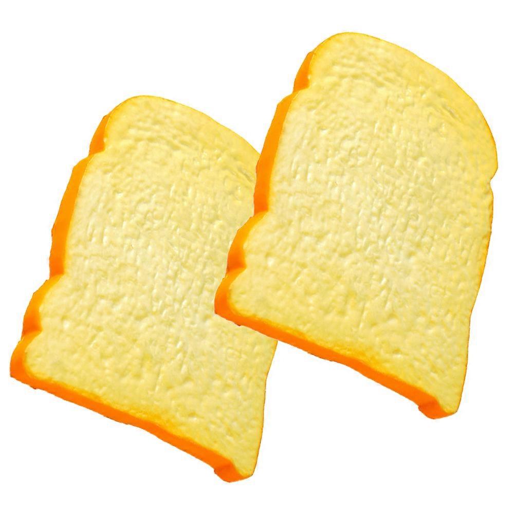 Simulation Toast Model PU Fake Bread for Decor Artificial 4Pcs Set