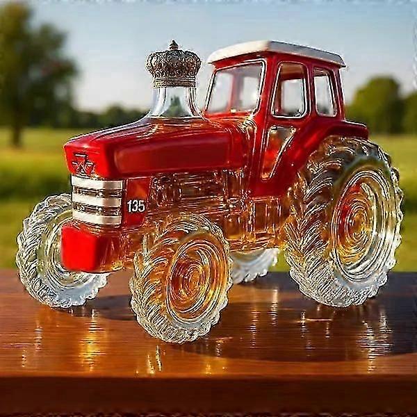 Whiskey Bottle Tractor Shape 10 Oz Novelty Creative Tractor Theme Empty Bottle