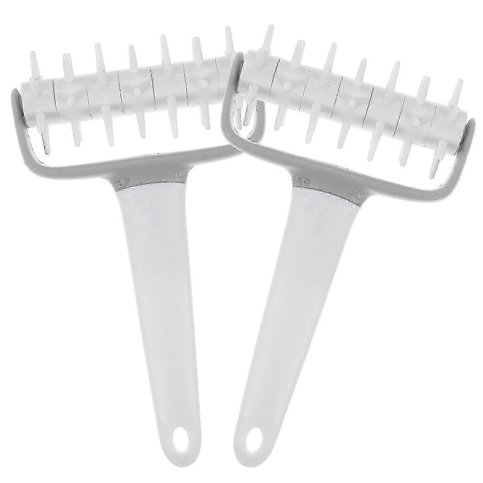 2Pcs Pizza Dough Docker Dough Roller Pizza Roller Spike Pastry Hole Puncher Bread Dough Docker