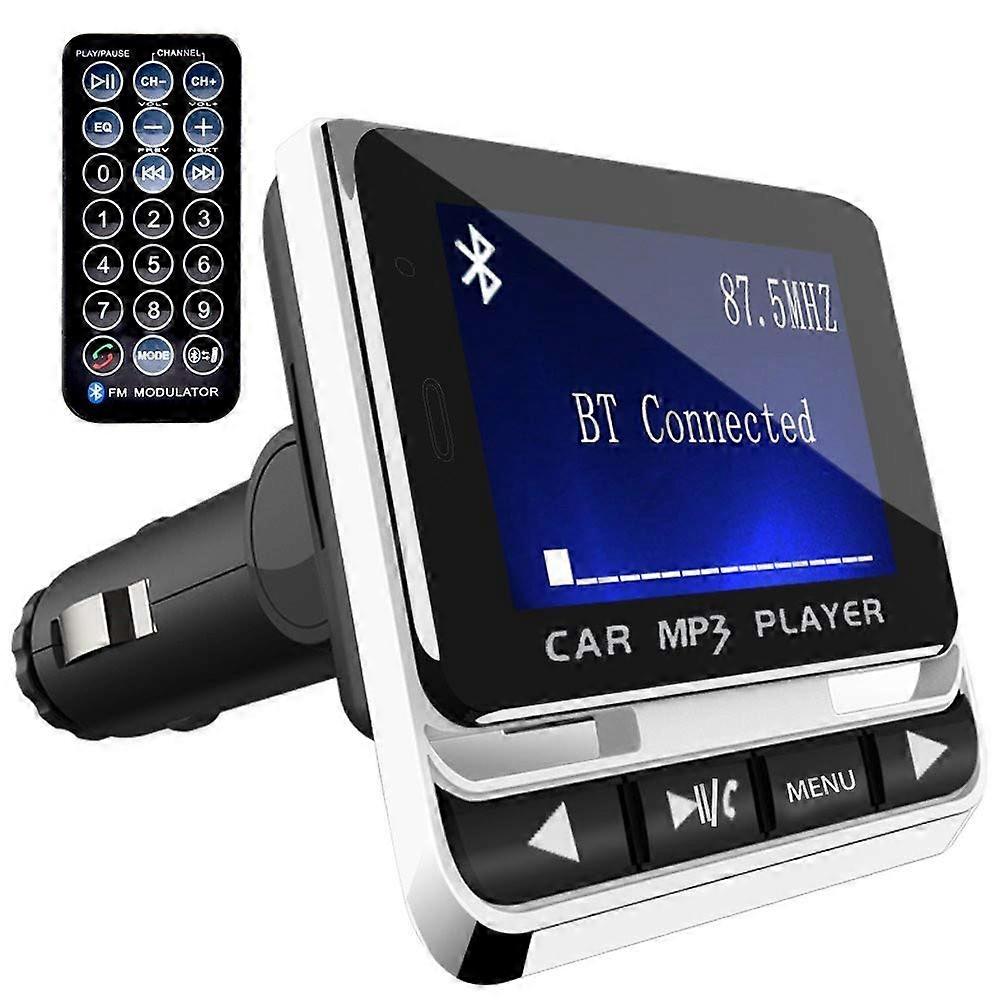 Bluetooth FM Transmitter for Car with USB Charger, Bluetooth 5.0, Hands Calling, Remote Control