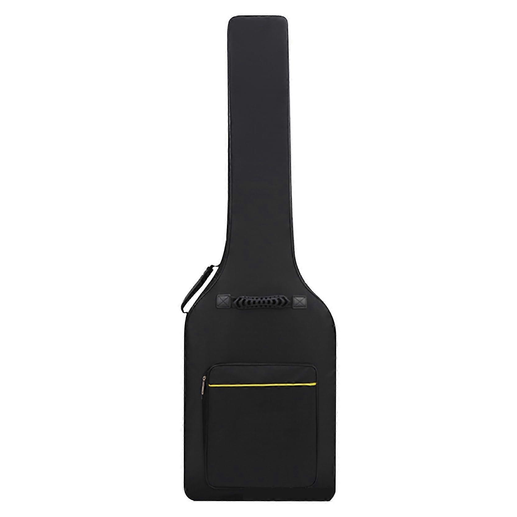Electric Bass Guitar Case with Soft Thick Padding, Shockproof Rubber Base and Large Pocket