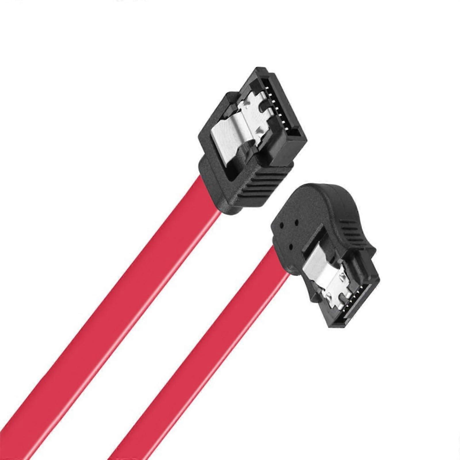 Right Angle Locking SATA III Cable 7Pin 6Gbps Speed Data Transfer Durable PVC Coated