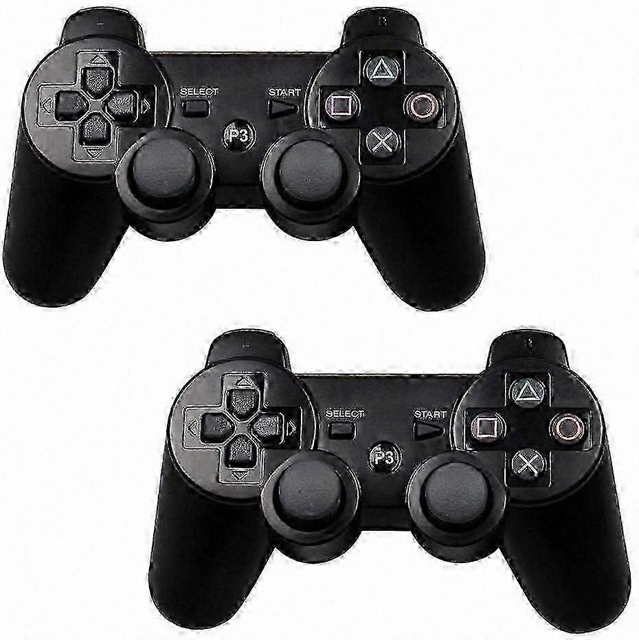 2Pcs PS3 Wireless Controller Black