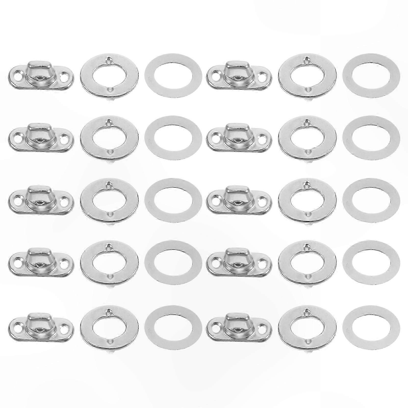 Stainless Steel Rotating Button Studs for Secure Mounting, 10 Sets Included