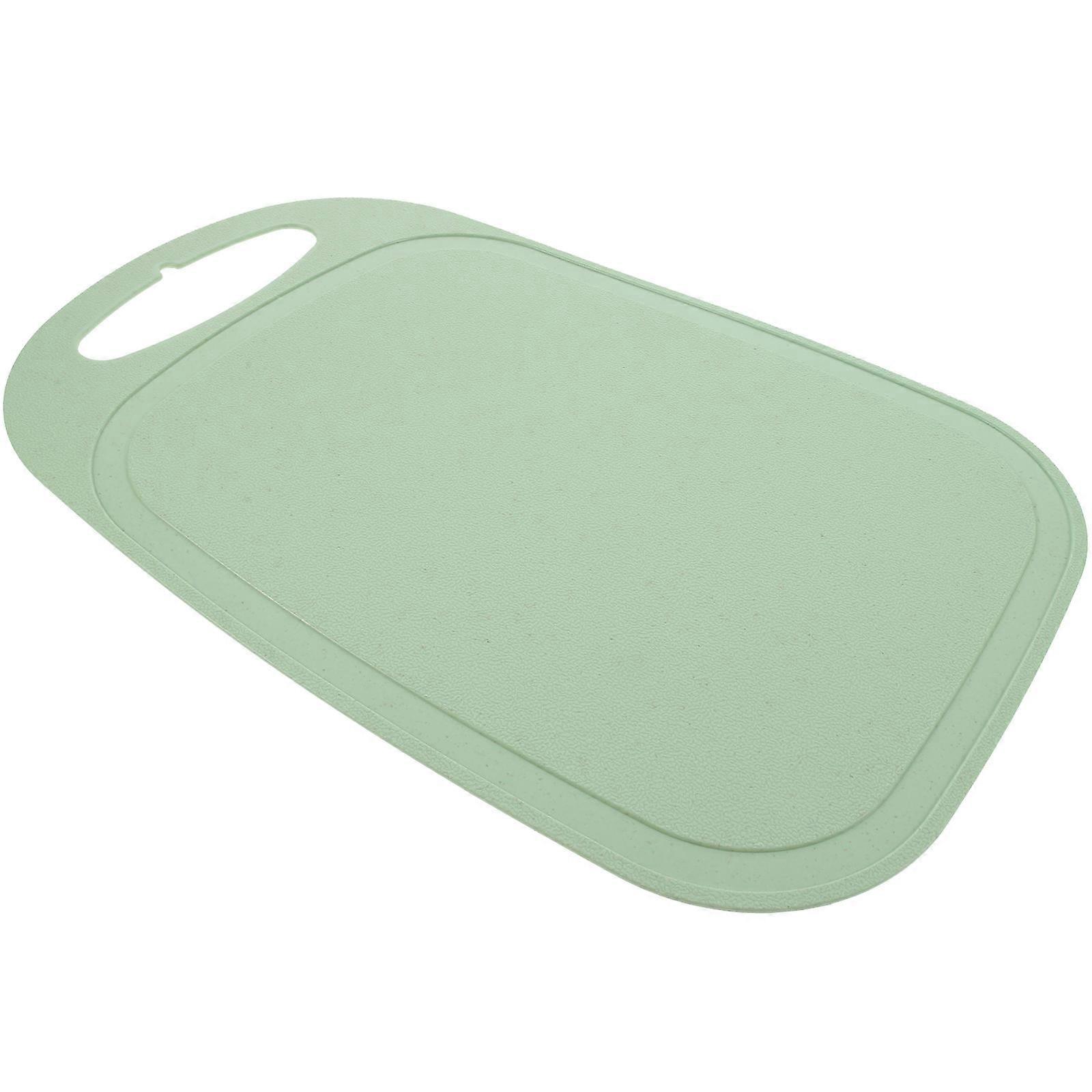 Straw Chopping Board for Cutting Kitchen Vegetables Green Round Shape