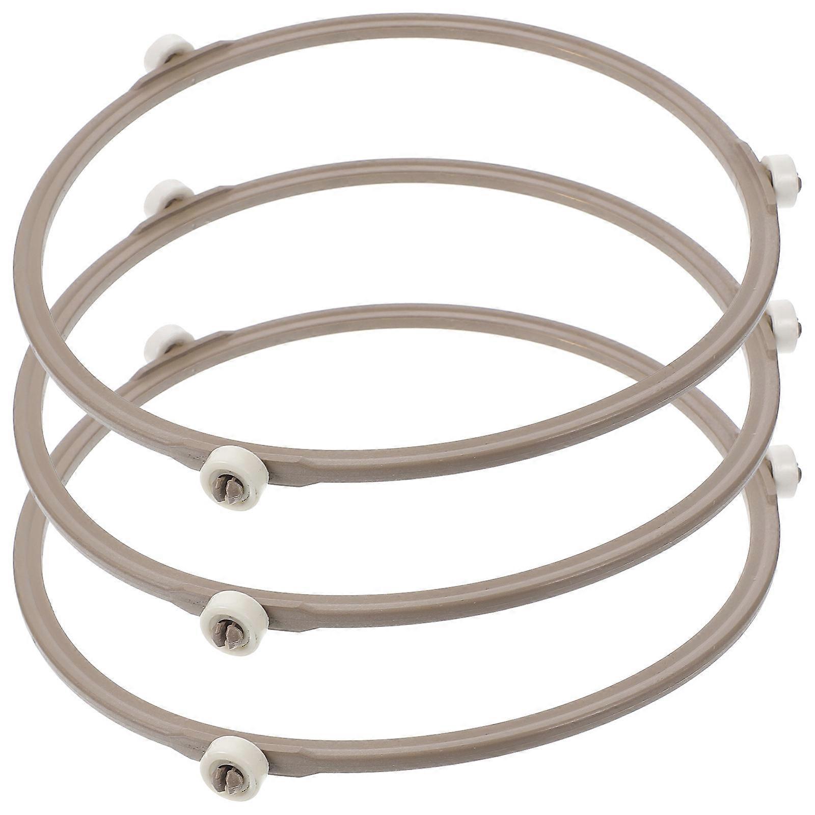 Microwave Turntable Ring Plastic Turntable Holder with 3Pcs Support