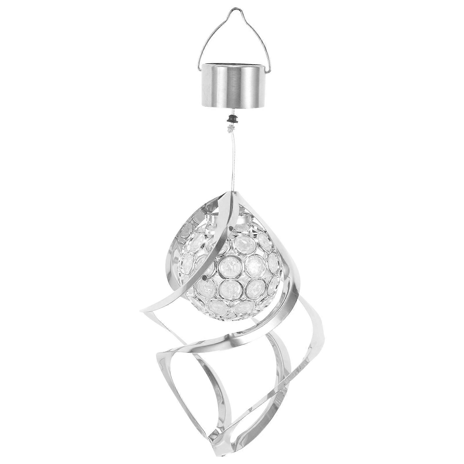 Solar Hanging Light Decorative Lamp for Lighting Silver Outdoor Waterproof