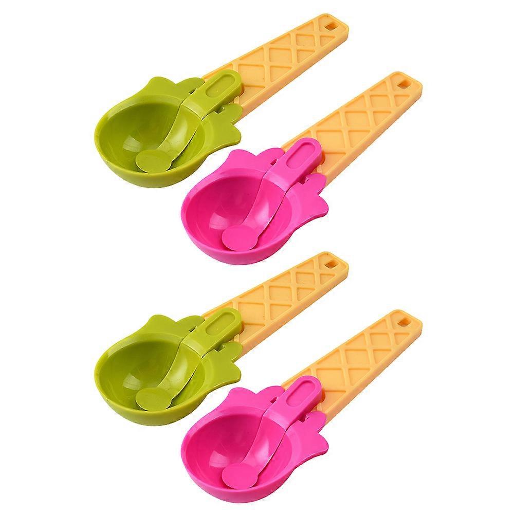 Ice Cream Scoop Universal Kitchen Tool for Daily Use 4Pcs Spoons