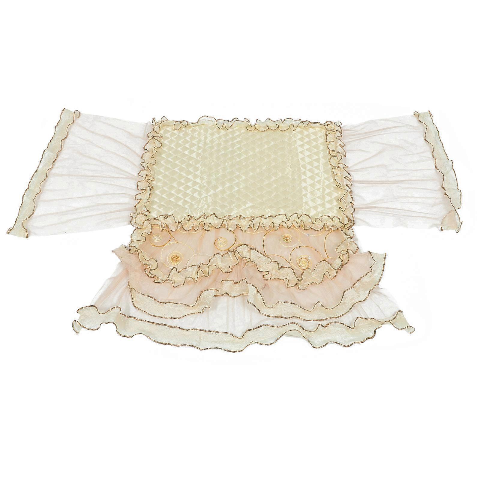 1Pcs Microwave Oven Dust-Proof Cover for Protection Beige Polyester Material