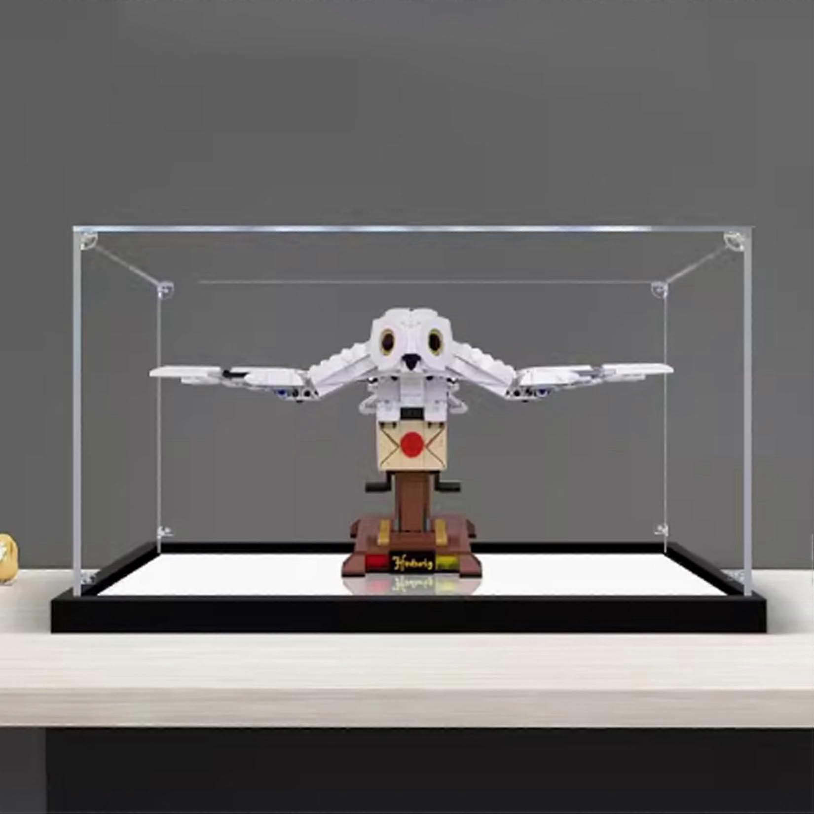 Acrylic Display Case with Mirror Base, Dustproof UV Protected Clear Showcase for  75979 Hedwig