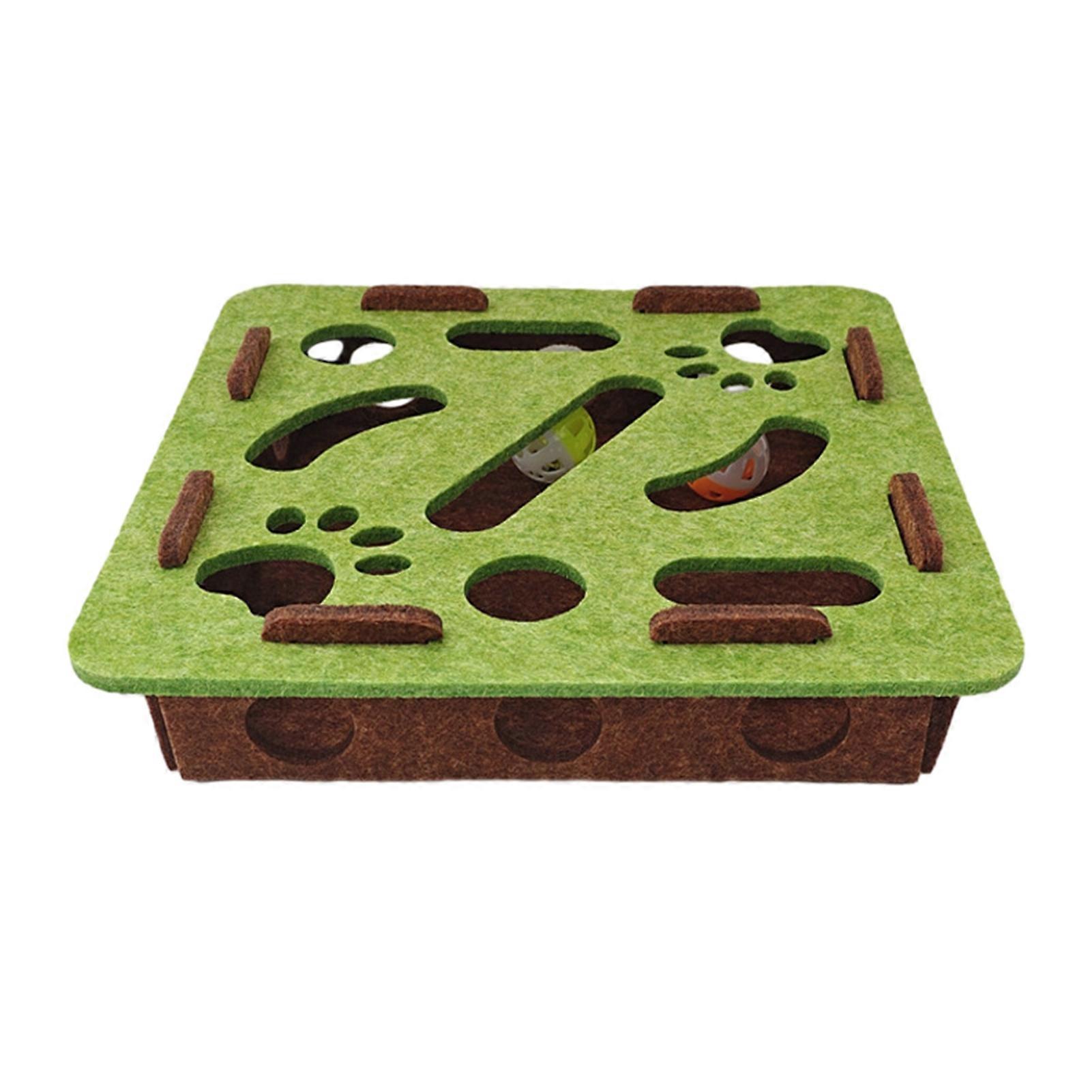 Cat Scratch Enrichment Box with Interactive Design, Felt Scratch Toy