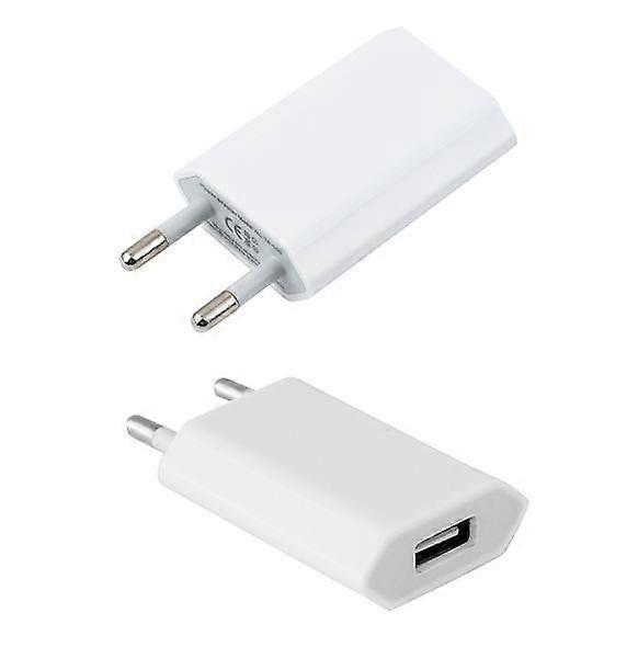 2 Pack compatible with iPhone Android 1A Wall Charger CE Approved White