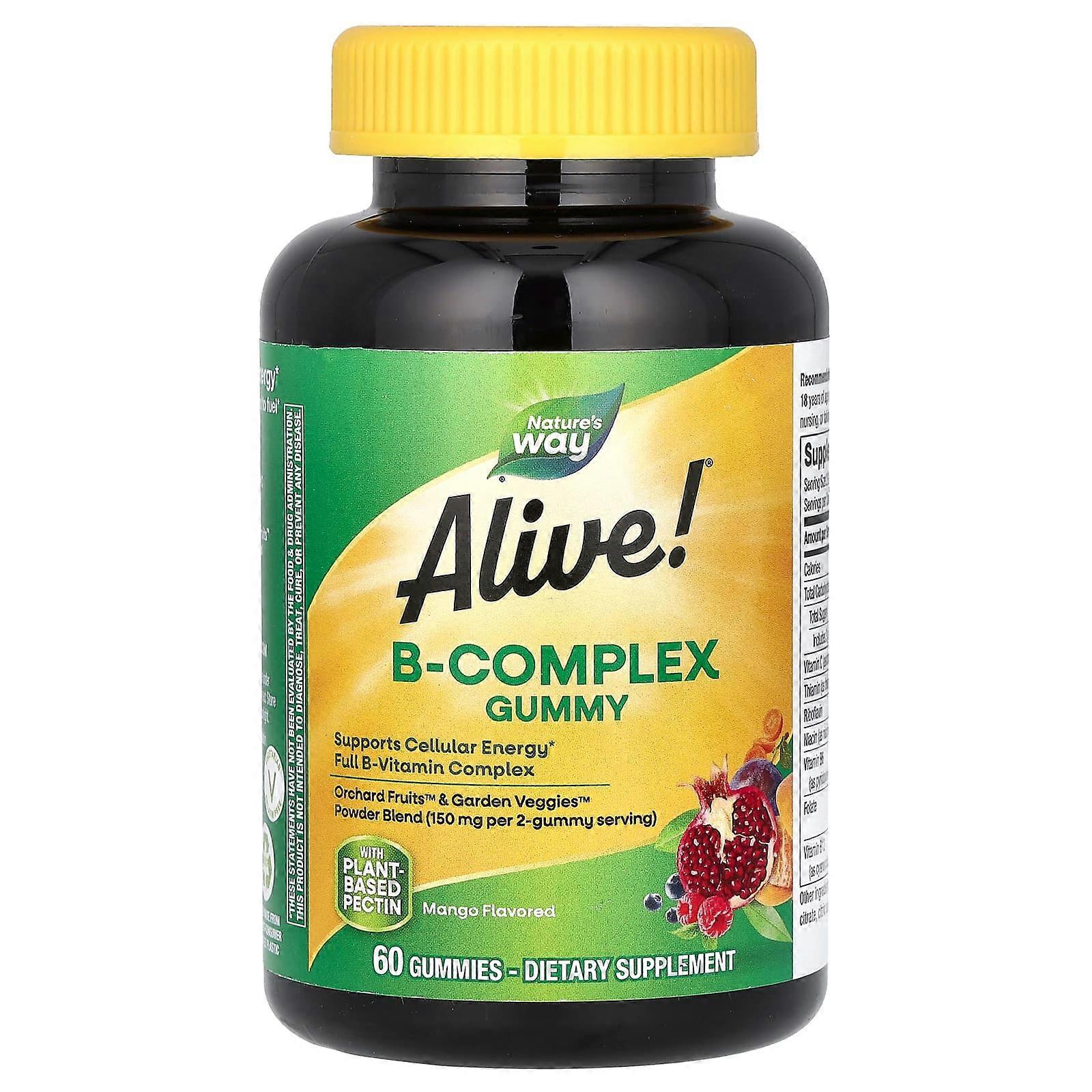 Nature's Way, Alive! B-Complex Gummies, Mango, 60 Gummies