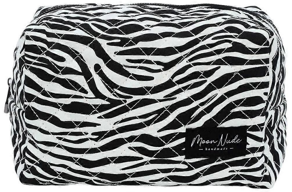 Moon Nude Noir Large Makeup Bag - Black/White