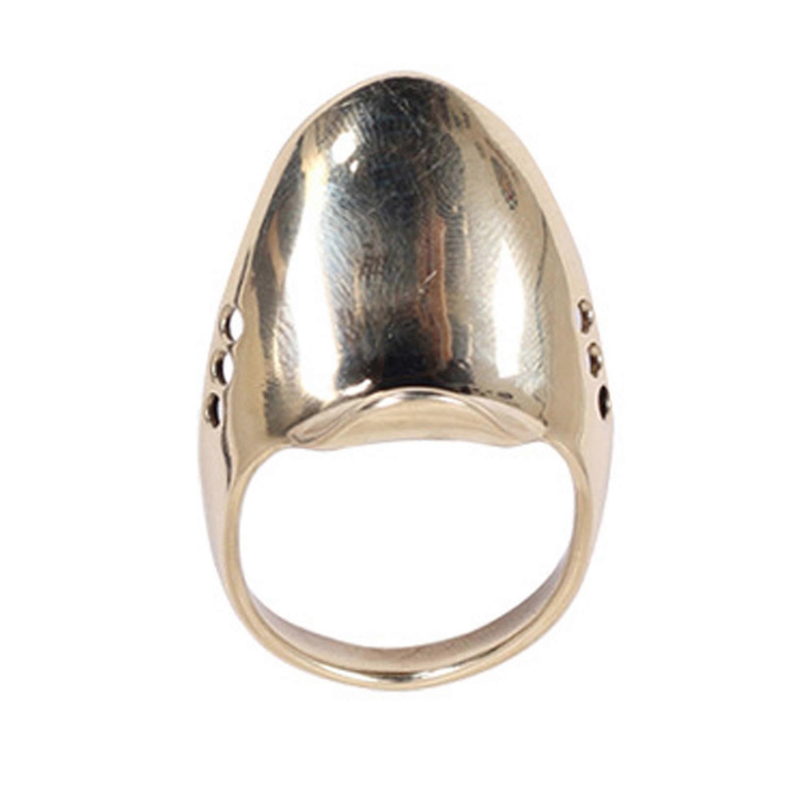 Professional Finger Ring Brass Archery Thumb Ring for Protection 1Set