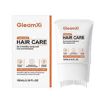 Scalp & Hair Care Ampoule Serum, Built-in Comb Moisturizing Hair Nourishing Essence, Volume Boost Lightweight Scalp Treatment for Dry Hair, 100ml