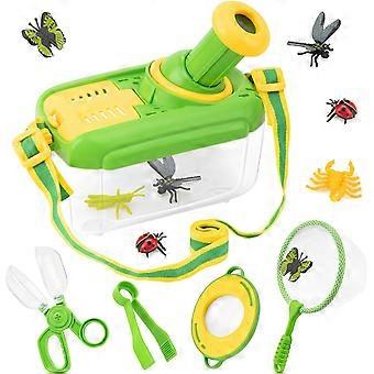 Kit de Caça a Insetos para Crianças - Kit Infantil com 5 Peças para Capturar Insetos, Incluindo 12 Insetos Falsos, Brinquedo Educativo para Exploradores ao Ar Livre e Crianças Pequenas, Ideal para o Natal.