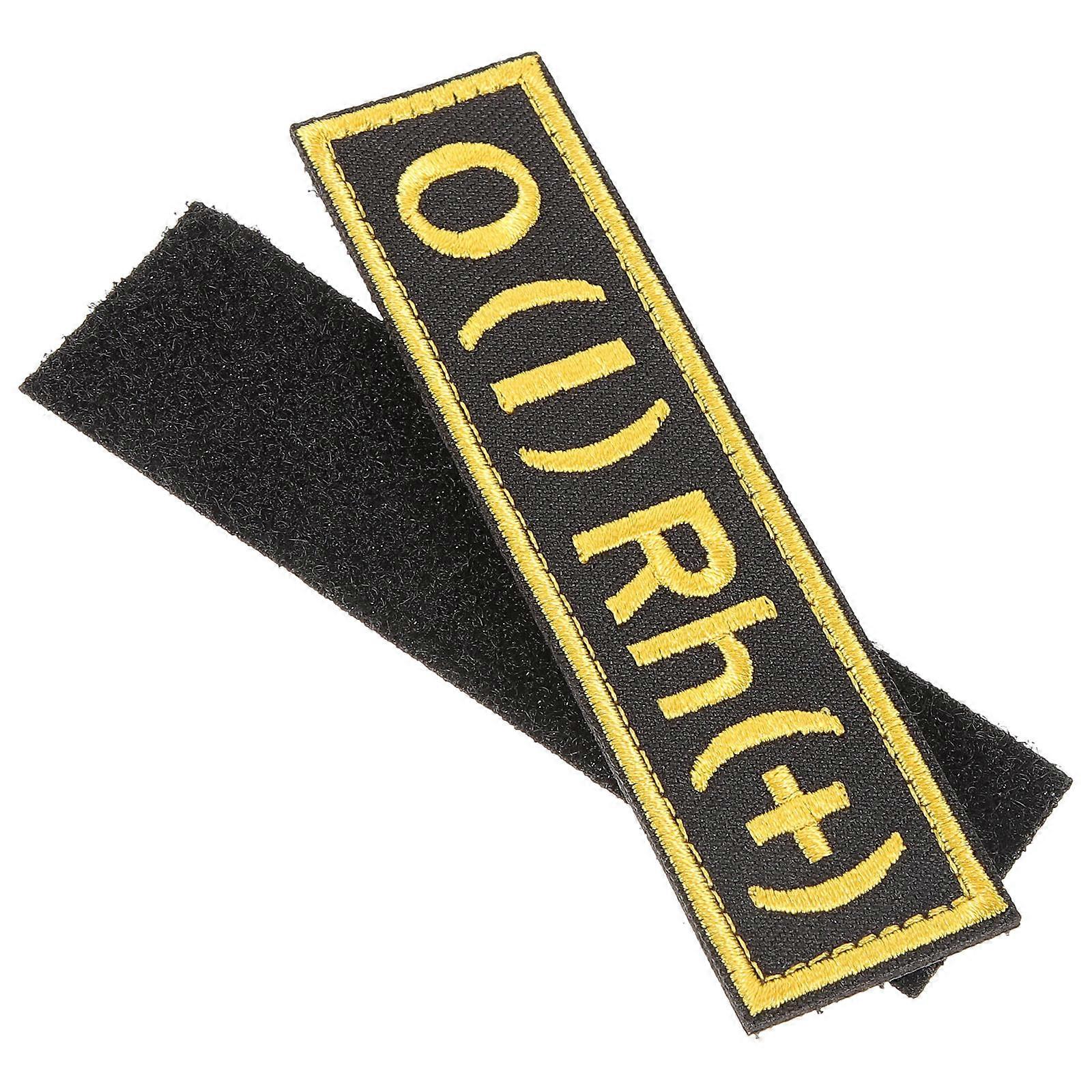 Patches for Backpacks Blood Type Identification Patch Blood Type Arm Patch Uniforms Polyester Emergency Identification 1Set