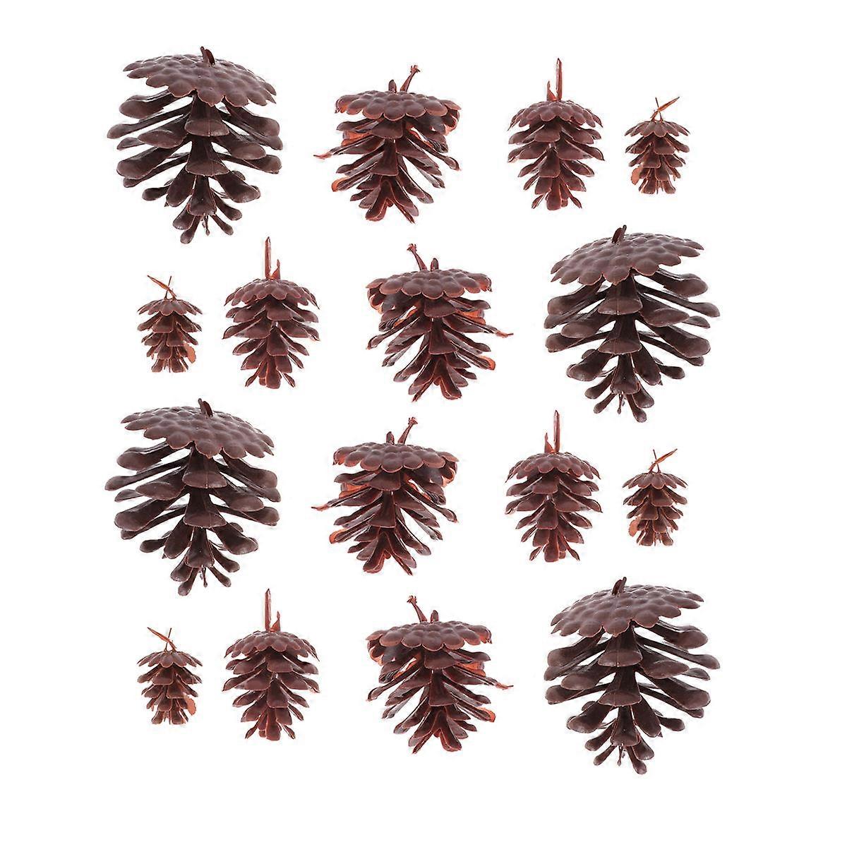 Simulation Pine Cone Decoration Plastic for Holiday Decor 40Pcs Pack