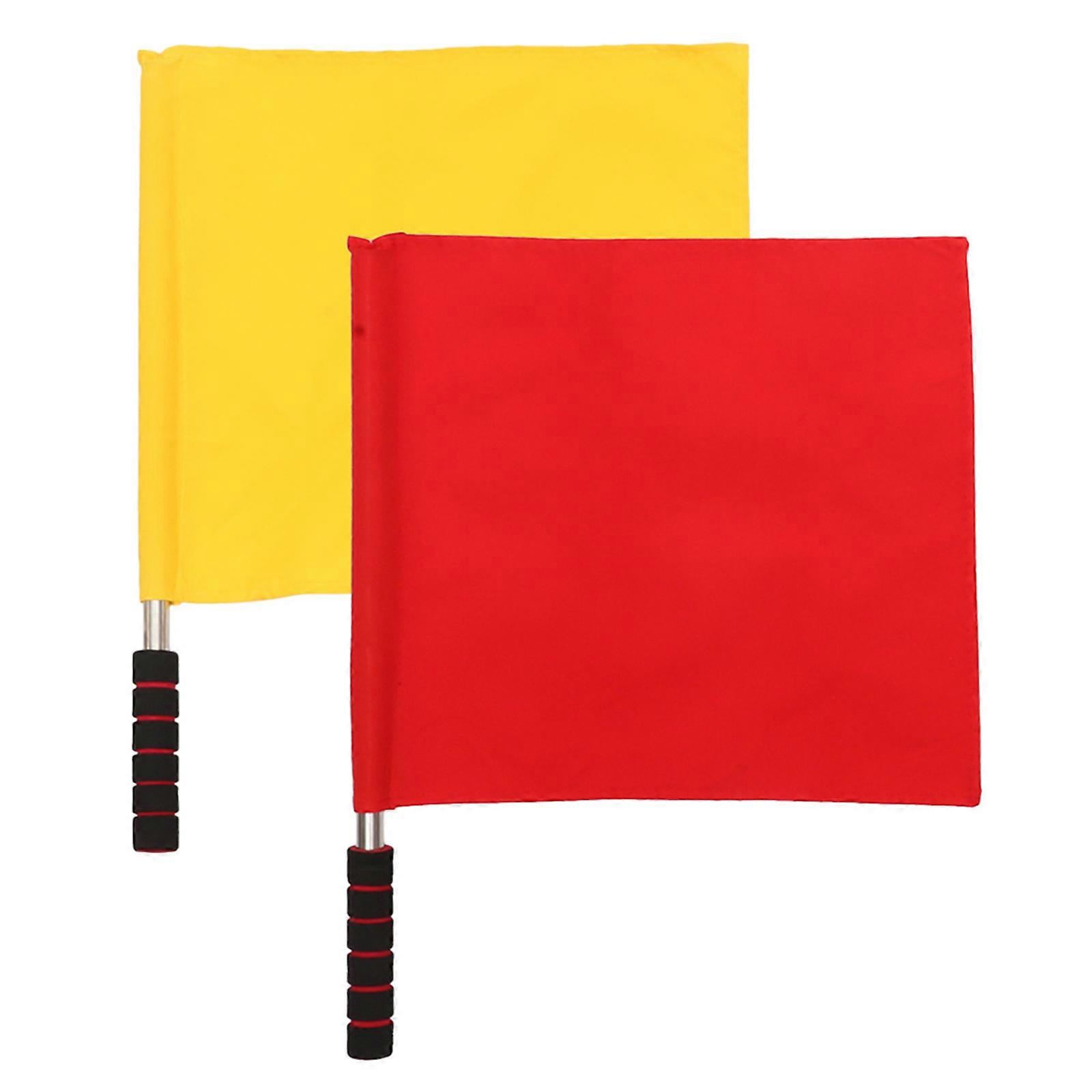 Warning Referee Flags Conducting Flags for Soccer Matches 4Pcs
