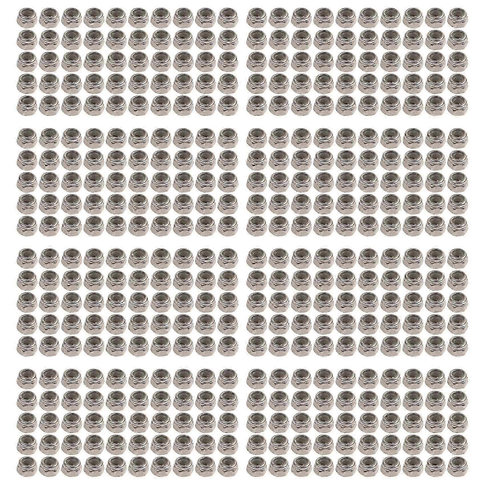 400Pcs M2 Zinc Plated Self-Locking Nylon Insert Hex Lock Nuts