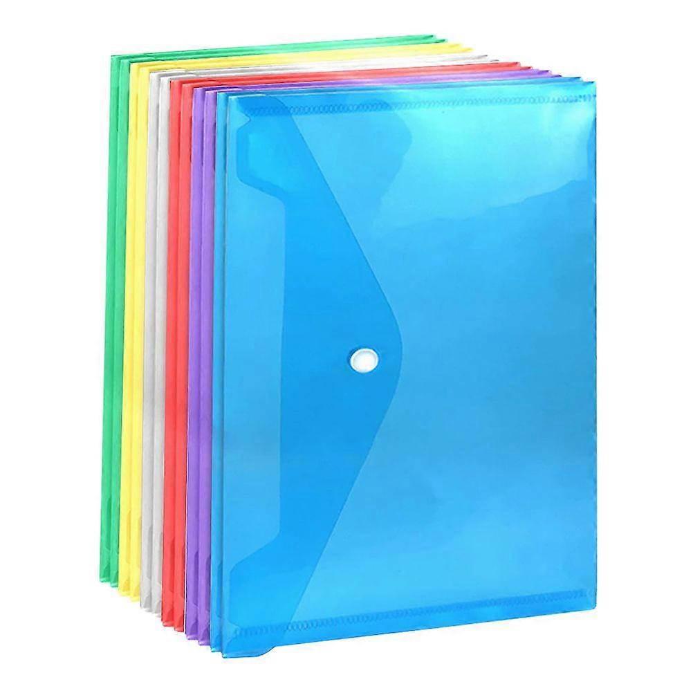 12pcs File Storage Bag Multi-functional Document Holder Plastic File Bag