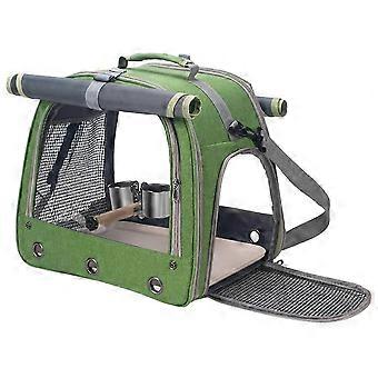 Travel Bird Cage with Perch, Designed for Parakeet, Lovebird, African Gray, Cockatiel, Conure, Hiking Pet Accessories JH8