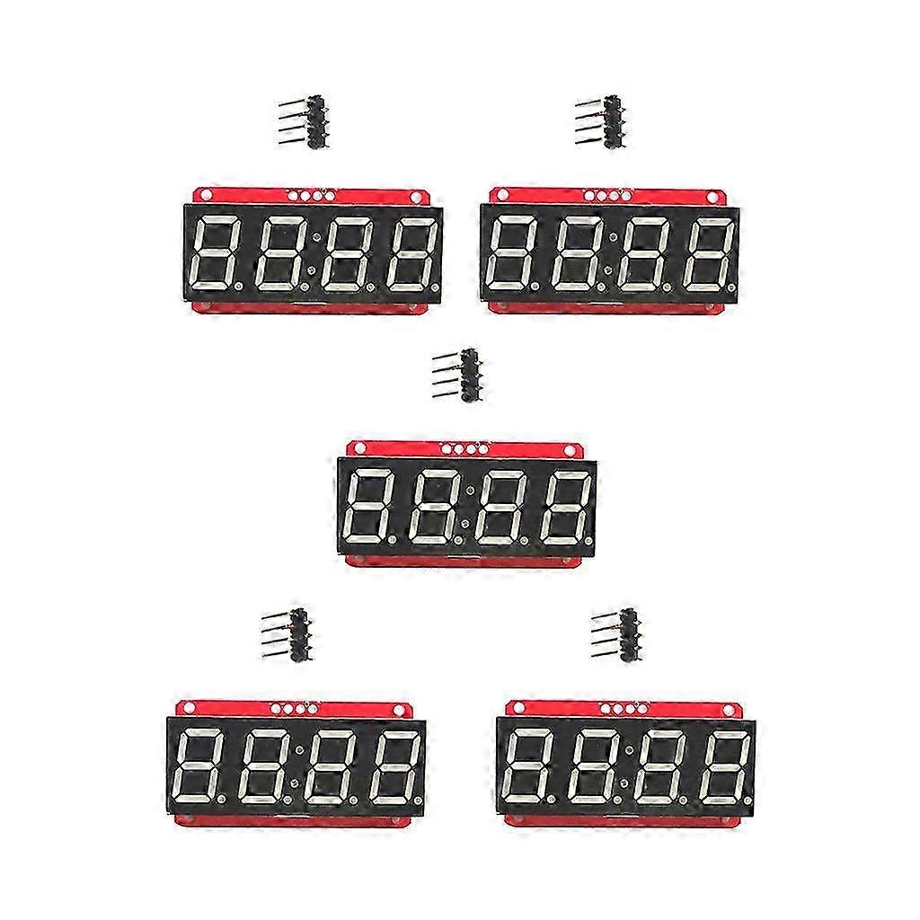 5x 4 Digit 7-Segment 0.56" LED Display Module Clock HT16K33 I2C for