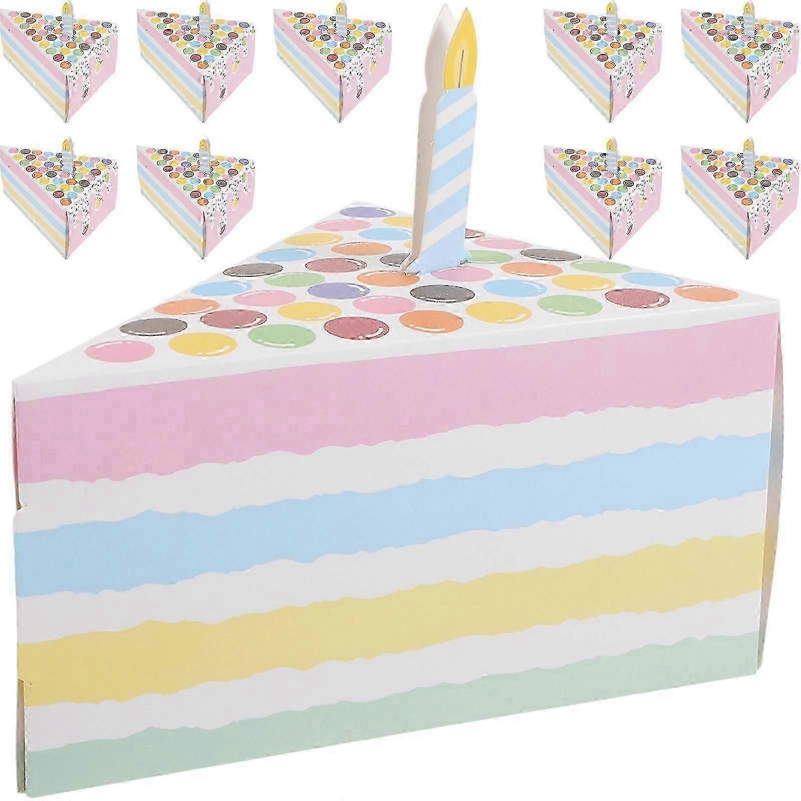 10 Pcs Triangular Pastry Cookie Biscuit Boxes Cake Shape Candy Packing Boxes