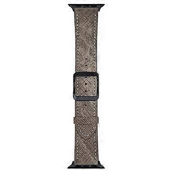 Pulseira de couro com fivela dupla para Apple Watch Series 10 Ultra 9 8 7 SE 6 5 4 3 2 1 46mm 49mm 45mm 44mm 42mm Pulseira de relógio