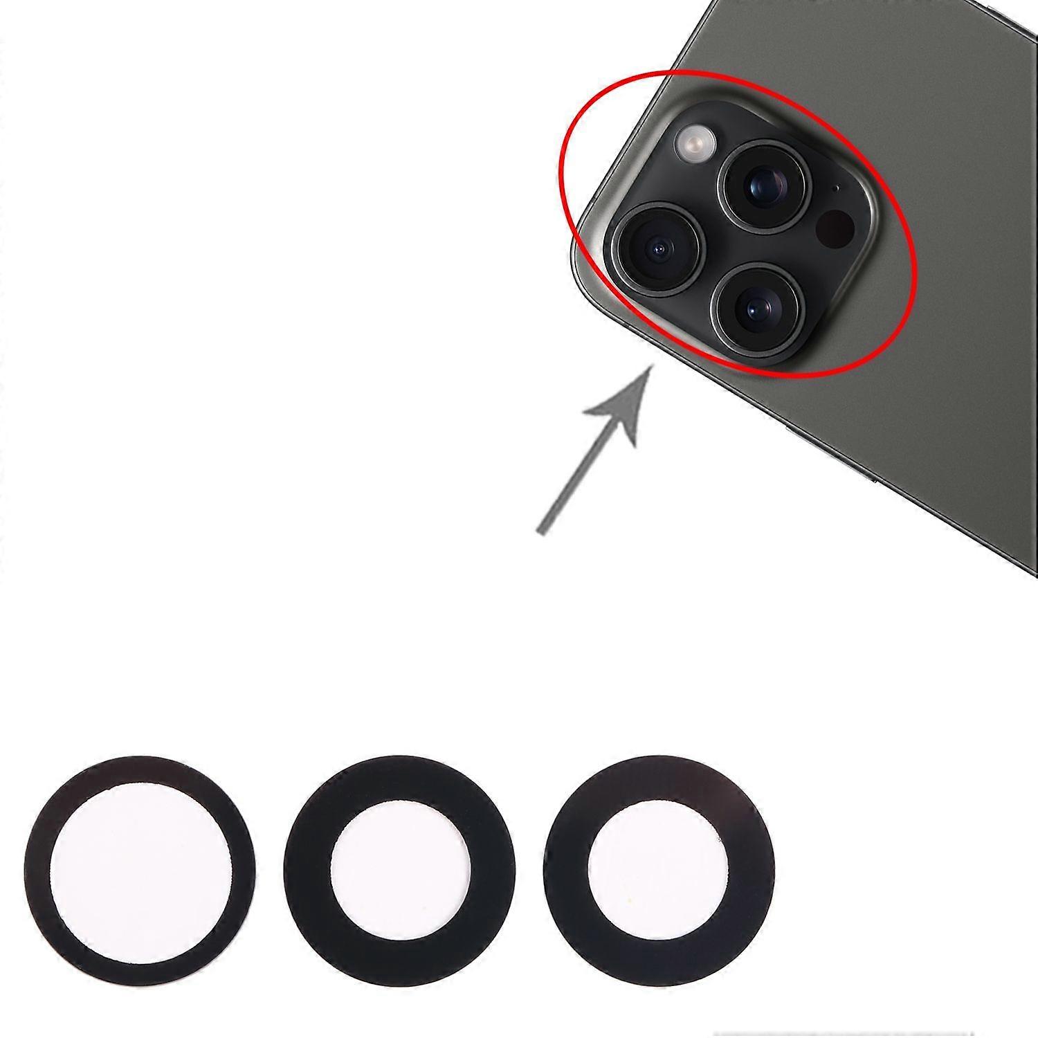 3 Pcs Back Camera Lens Socket Protector for Apple iPhone 15 Pro Max Spare Part 