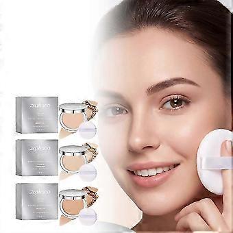 Mineral Pressed Powder 4-in-1 Face Sunscreen & Concealer, Matte Oil-Control Finish for Natural/Ivory/Dark Skin Tones, Long-Lasting, 8g/0.28oz