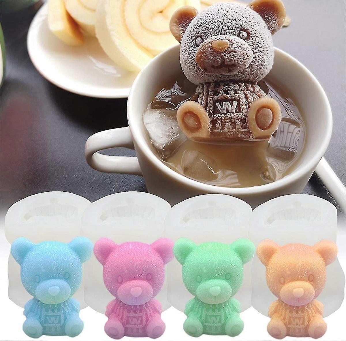 Drinking Bear Ice Mould Cake Decorating Mould (4pc)